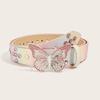 Western Shinning Buckle Belt Butterfly Adjustable Buckle Belt for Skirt Jeans