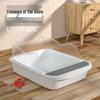 Compact Semi-Enclosed Cat Litter Box with Odor Proof Design