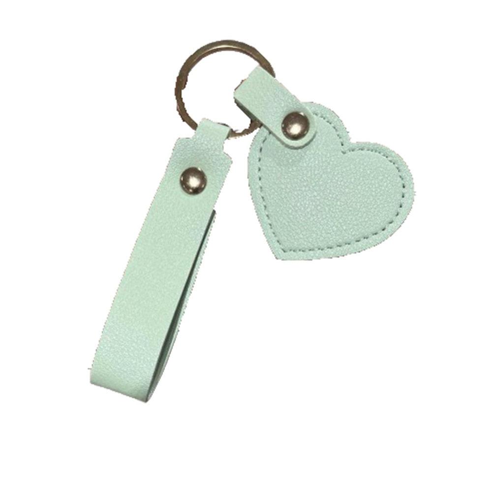 PU Leather Heart Keyring Car Key Holder Colorful Pendant Heart Shape Keychain  Birthday Gift