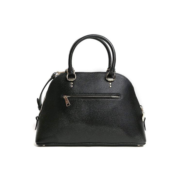 Coach Katy 30 Large Capacity Logo Plaque Leather Shell Bag Shoulder Bag Crossbody Bag Tote Bag Women Bags Black 2553-IMBLK