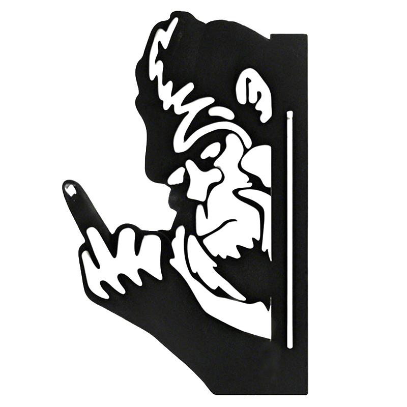 Peek A Boo Flipping Off Metal Sign Bigfoot Signs Orangutan Signs Peeping Animal Wall Art Ornament Middle Finger Peeping Signs