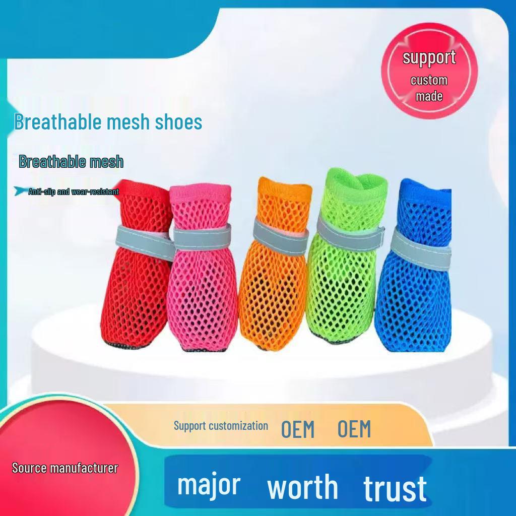 Reflective Non-Slip Dog Shoes for Small Breeds - Wear-Resistant Pet Footwear for Bichons and Corgis