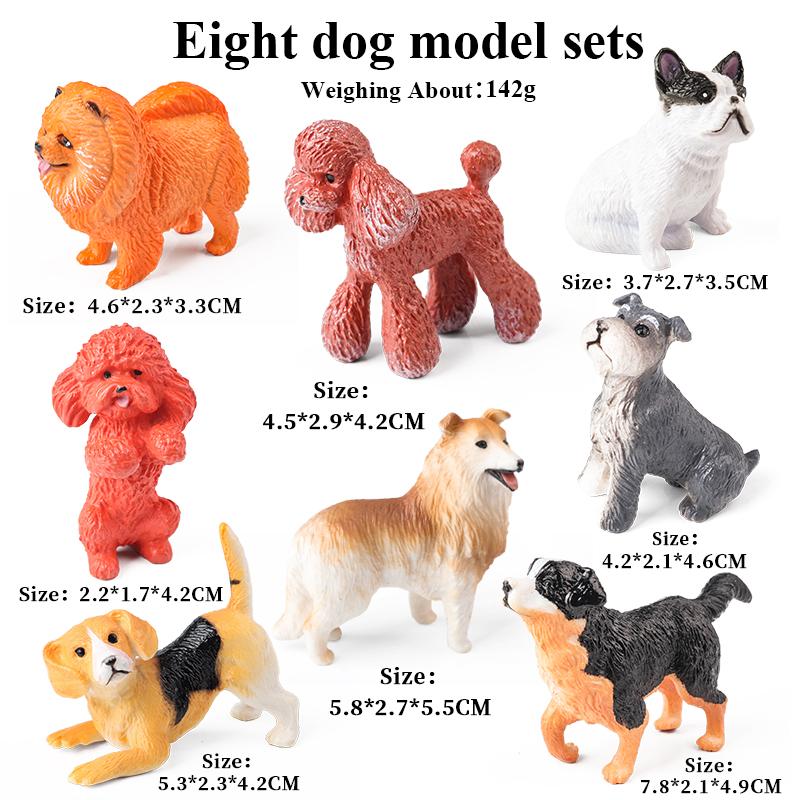 Oenux Small Farm Wild Animal Model Lion Tiger Sheep Pig Dog Action Figures PVC Lovely Miniature Playset Education Kid Toys Gift