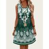 Ethnic Style Vintage Dresses Summer Women's Dresses Plus Size Sundress Casual Tank Dress Beach Flowers 3D Printed Dress