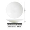 Elegant Bone China White Soup and Rice Dish - Microwave Safe, High-Quality Deep Ceramic Plate