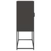 Komoda Wysoka Czarna 68X39X107 Cm Stalowa