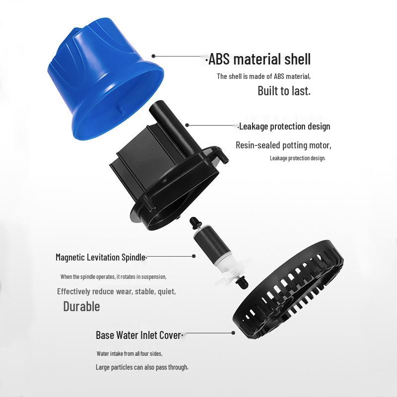 **Silent Submersible Fish Tank Pump for Water Circulation and Filtration**