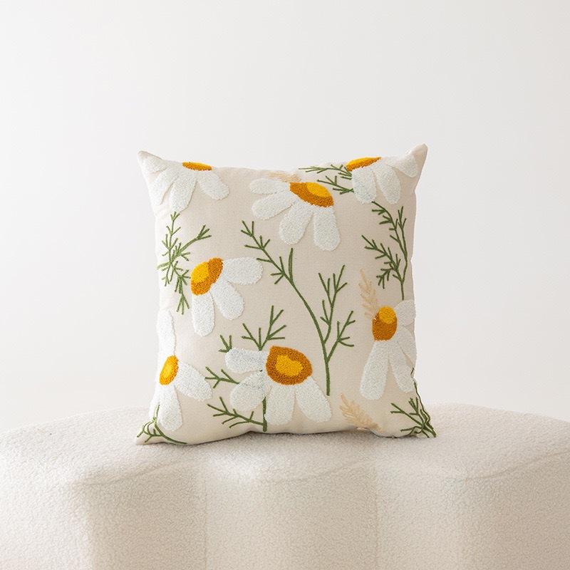 Nordic Style Sofa Living Room Pillow Ornaments Home Decoration Bedside Large Backrest Pillow Case Bay Window Small Daisy