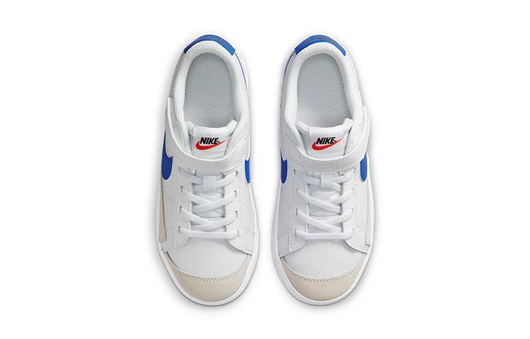 Nike Blazer 77 Ammortizzazione Antiscivolo Resistente all'Abrasione Scarpe da Skateboard Basse per Bambini Bianco Blu DA4075-104