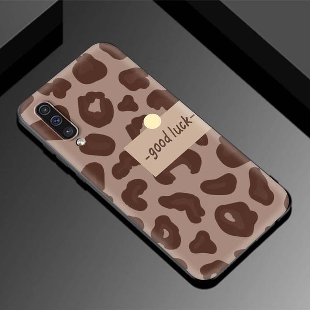 Husă neagră pentru Samsung A90 5g A80 A70s A70 A60 A50s A50 A40 A30s A30 A20s A20 A20e A10s A10 A10e Coque Cute Cow