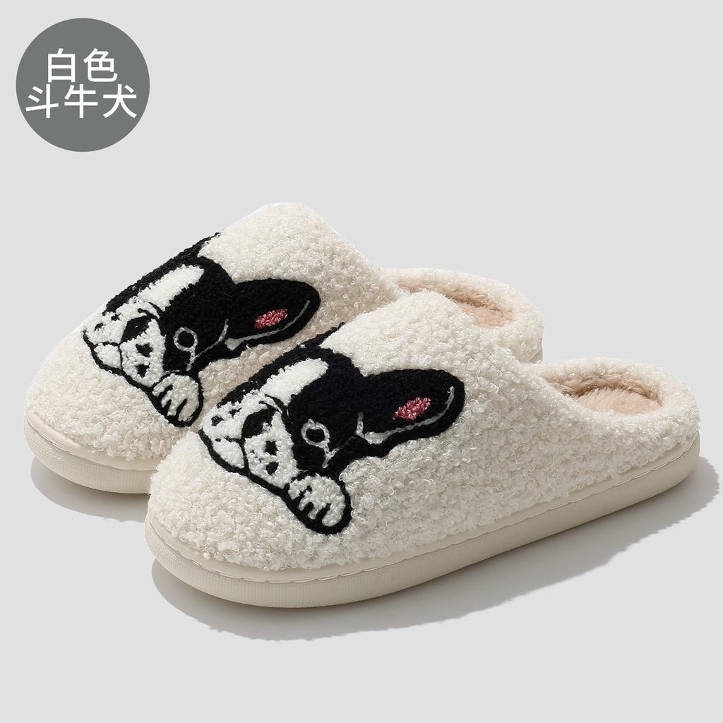Cute Cartoon Cotton Slippers Winter New Couple Home Indoor Non-slip Warm Plush Cotton Mop