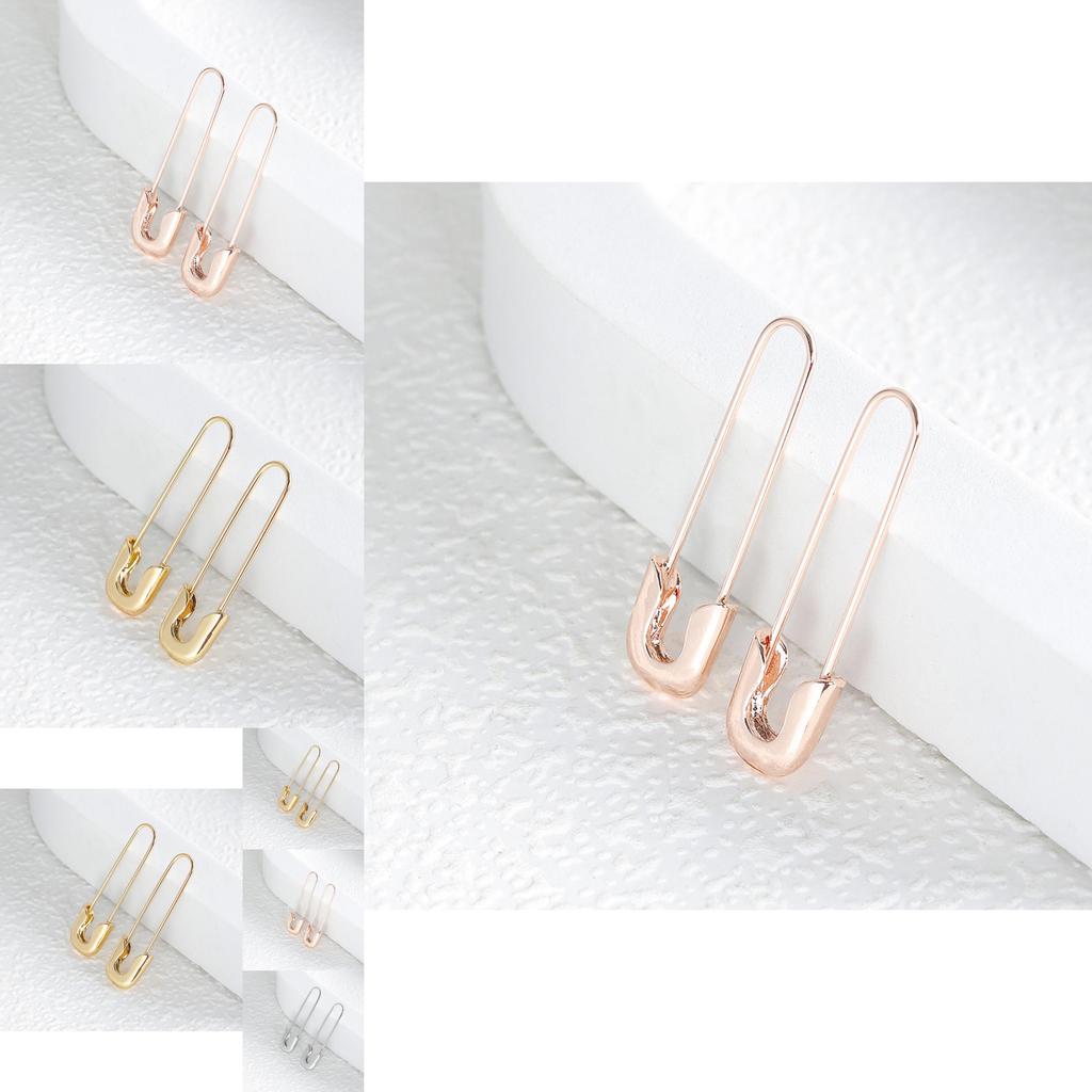 Boucles d'Oreilles Broches Géométriques en Alliage Mode Bijoux Tendance Style Rue 2022