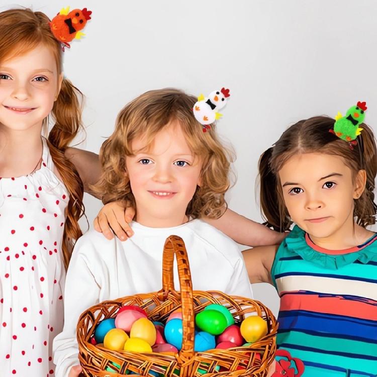 Cartoon Easter Chick Hair Accessory Plush Hair Decoration Hair Clip Party Hairpieces Stylish Hairpin For Daily Wear