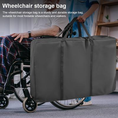 Bolsa plegable para silla de ruedas, bolsa de almacenamiento reutilizable de tela Oxford, funda protectora resistente al desgaste para silla de ruedas, silla de playa, mesa de camping.