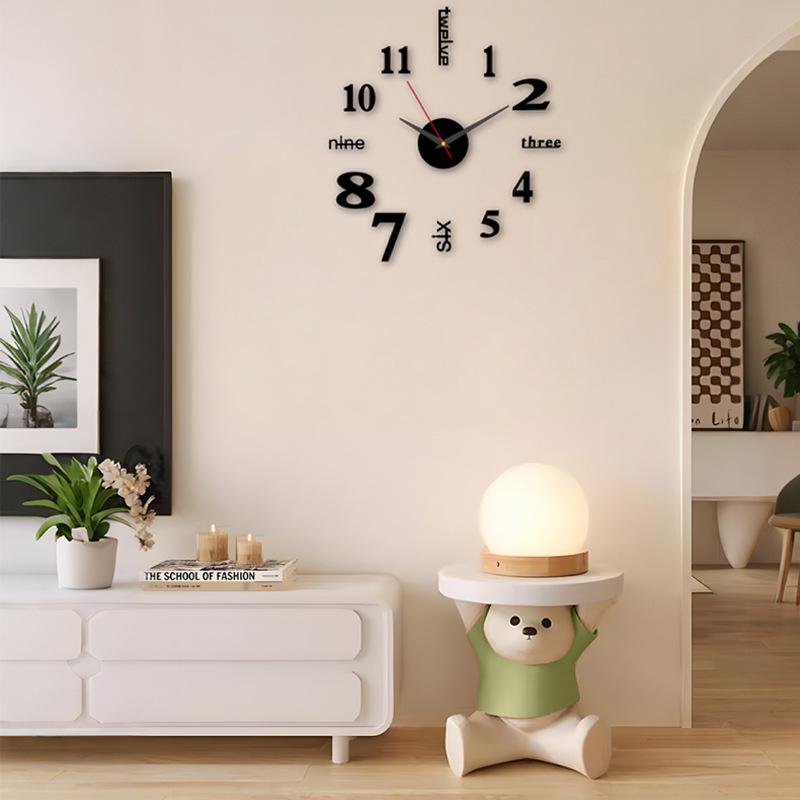 DIY 3D Luminous Silent Wall Clock - No-Drill, Simple Hanging Decor for Living Room