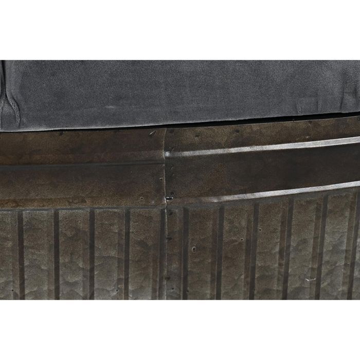 Banc Banquette - DKD Home Decor - Métal - Gris - Confortable - Design Contemporain