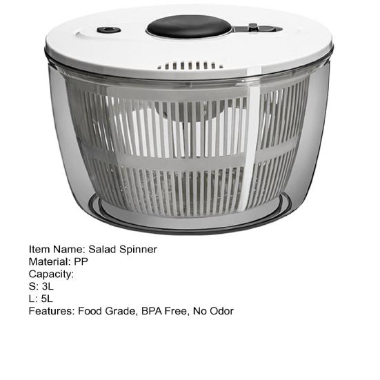 Odtokový koš na salát s protiskluzovou gumovou základnou, velkokapacitní, potravinářská, nepropustná, super vysoce účinná, salátová mísa na salát