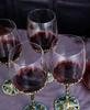 Vintage Enamel Color Red Wine Glass Crystal Glass Goblet DECANTER SET Wineglass Champagne Wine Glasses Whiskey Cup Cups Drinking
