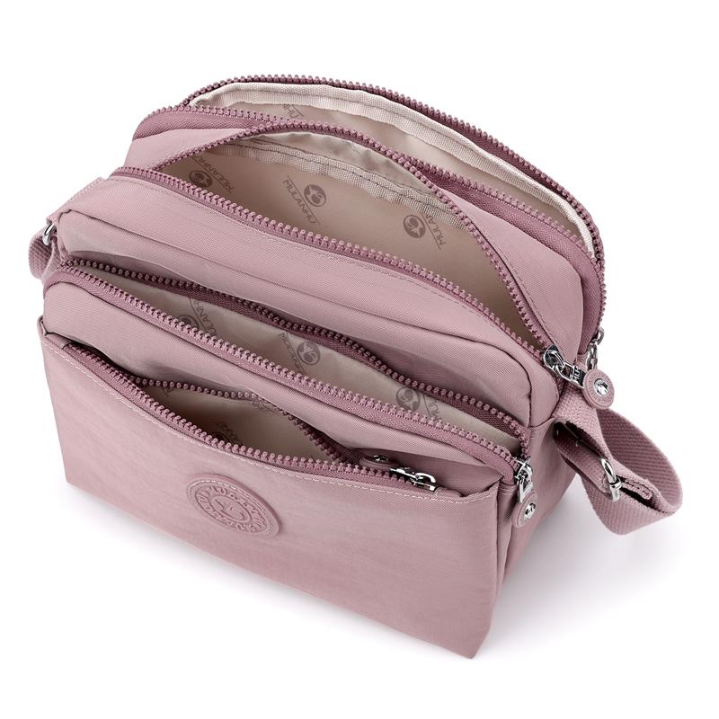 Geantă de umăr pentru mamă de vârstă mijlocie, geantă ușoară cu compartimente multiple pentru femei, geantă crossbody din nailon