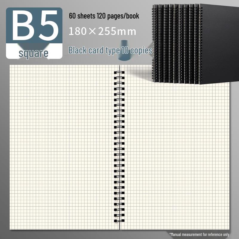 Minimalist Thickened Coil Notebook - B5/A5 Cowhide Softcover with Lined Pages