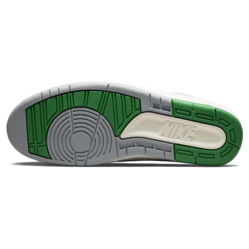 Air Jordan 2 Retro Lucky Green Herren-Sneakers Weiß Sail Light-Steel-Grey DR8884-103