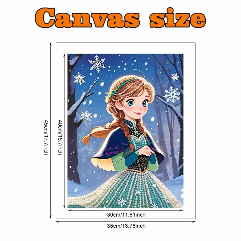 Disney Pearl Art Frozens Anna 5D DIY Pearl Picture Craft Kit Ideal Gift for Adults  Beginners | Creative Home Decor