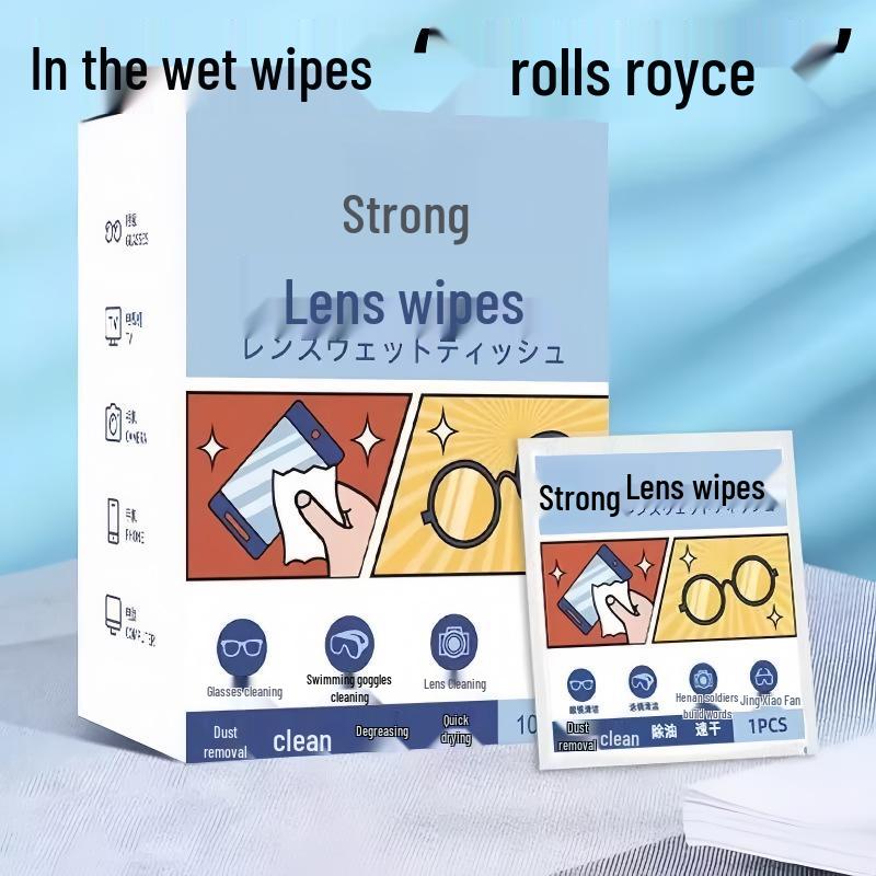 Glasses Lens Cleaning Wipes - Disinfect & Degrease Stain Removal