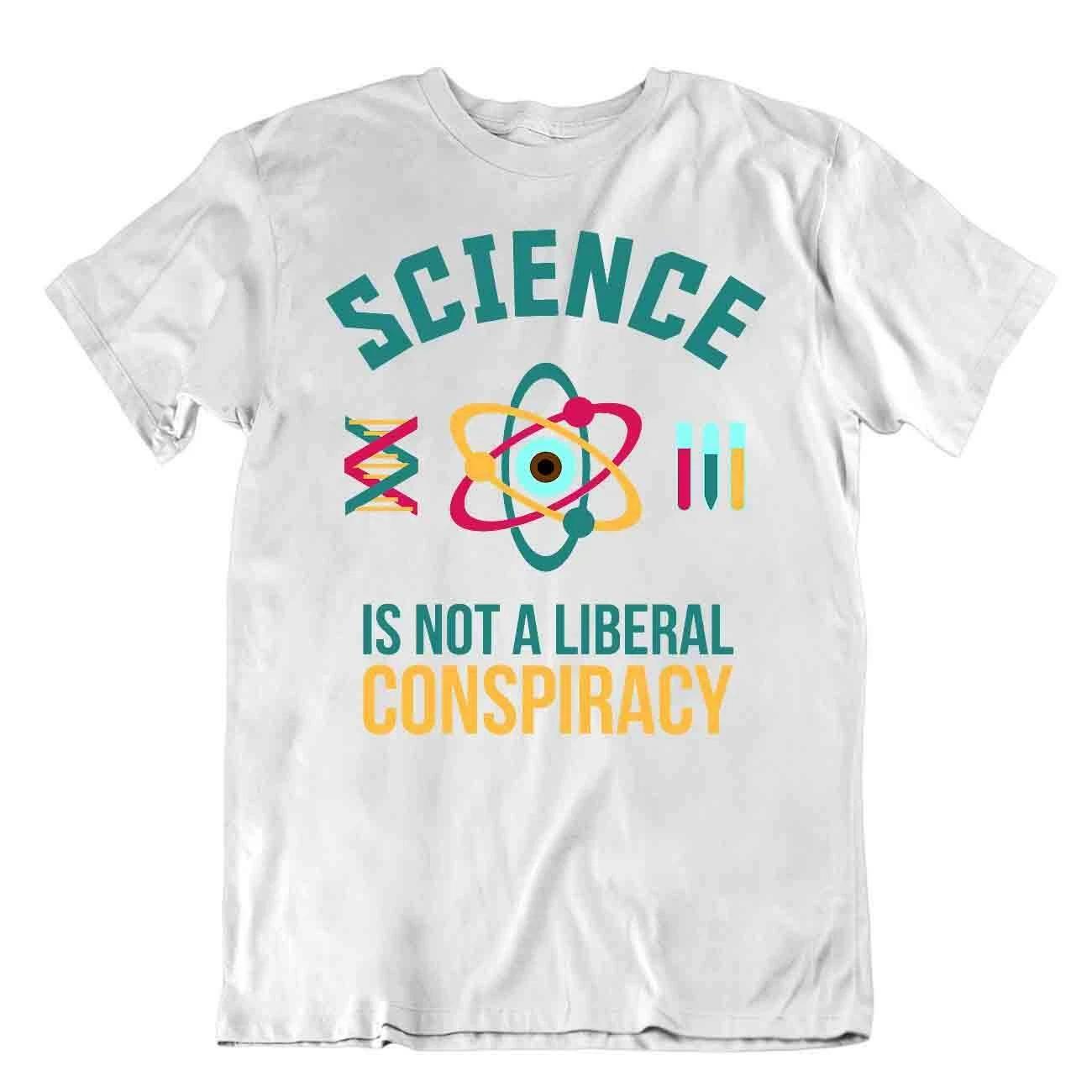 Liberal Conspiracy T-Shirt Novelty Joke Science Tee Stylish Funny Shirt S
