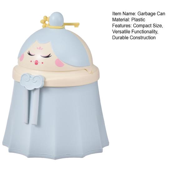 Garbage Can Princess Shape Office Bathroom Car Hotel Deskside Small Trash Can Compact Desktop Waste Bin
