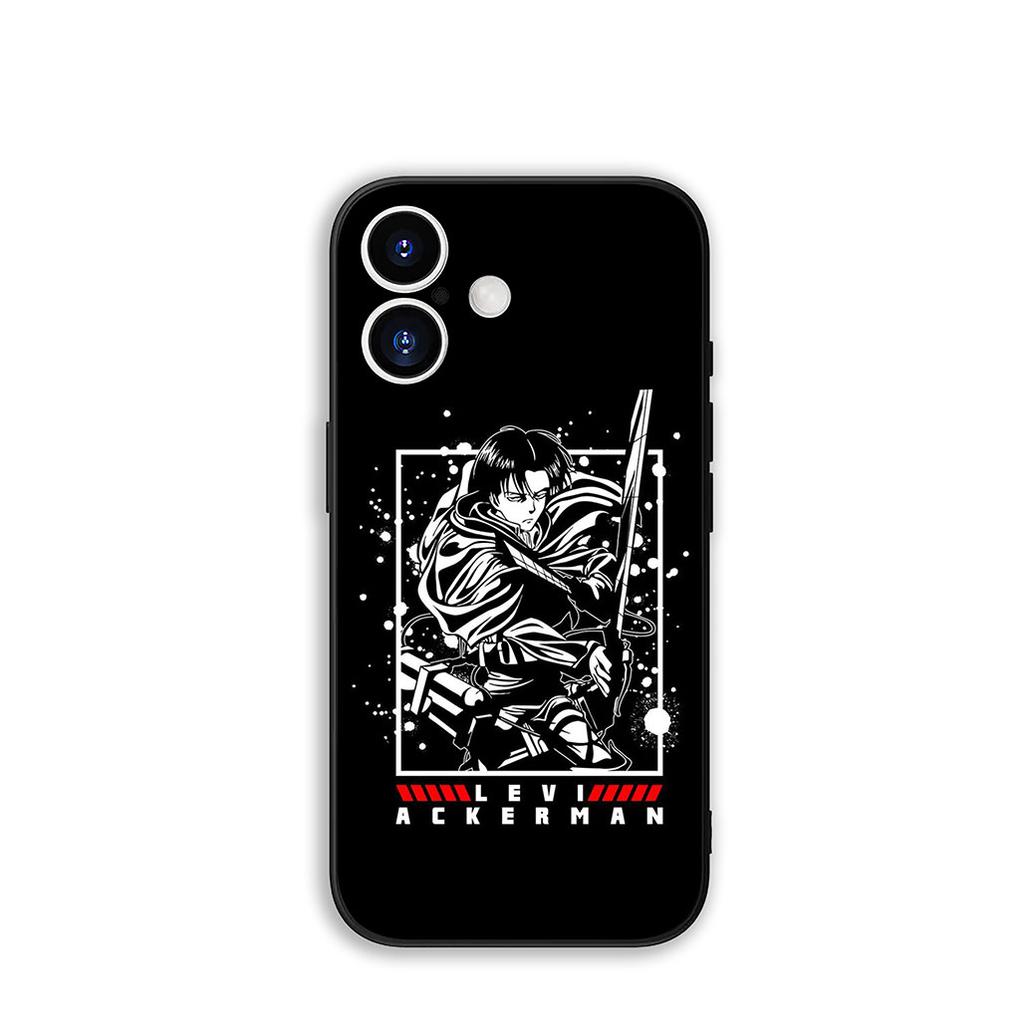 Phone Cover Levi Attacks on titan Eren Jaeger for Apple iPhone 16 15 14 Plus 13 12 Mini 17 Pro Max + ProMax 16E Air 15+ Case