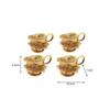 Chirag Handicrafts Paradise Diya Set of 4 Pc In Metal Antique Golden