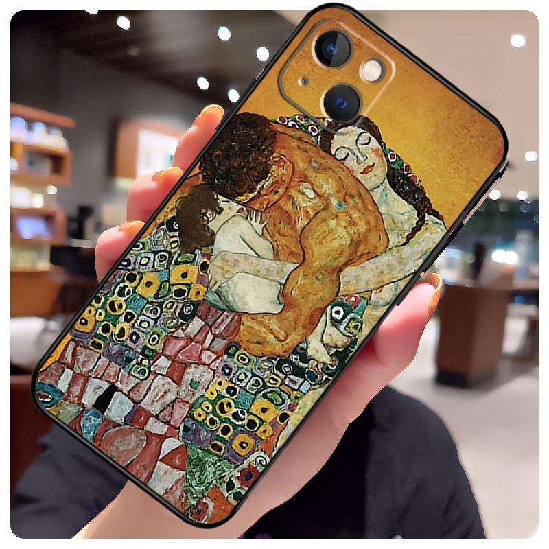Kiss by Gustav Klimt Case For iPhone 15 Pro Max 14 13 12 11 16 17 Pro Max mini 15 16 Plus 16e 17 Air Phone Cover