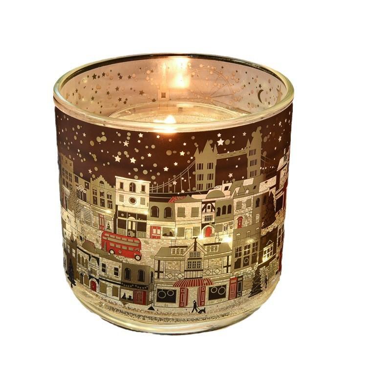 

Стеклянная Марта Плоская Свеча Свет Управляемый Датчик Праздничный Подарок Ароматическая Свеча 360g