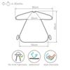 Meal Apron Machine Washable Baby Food Meal Apron Wipe Easy Coverall Long Sleeve Bib Table Cloth Pink Yami Treat [Bibetta]