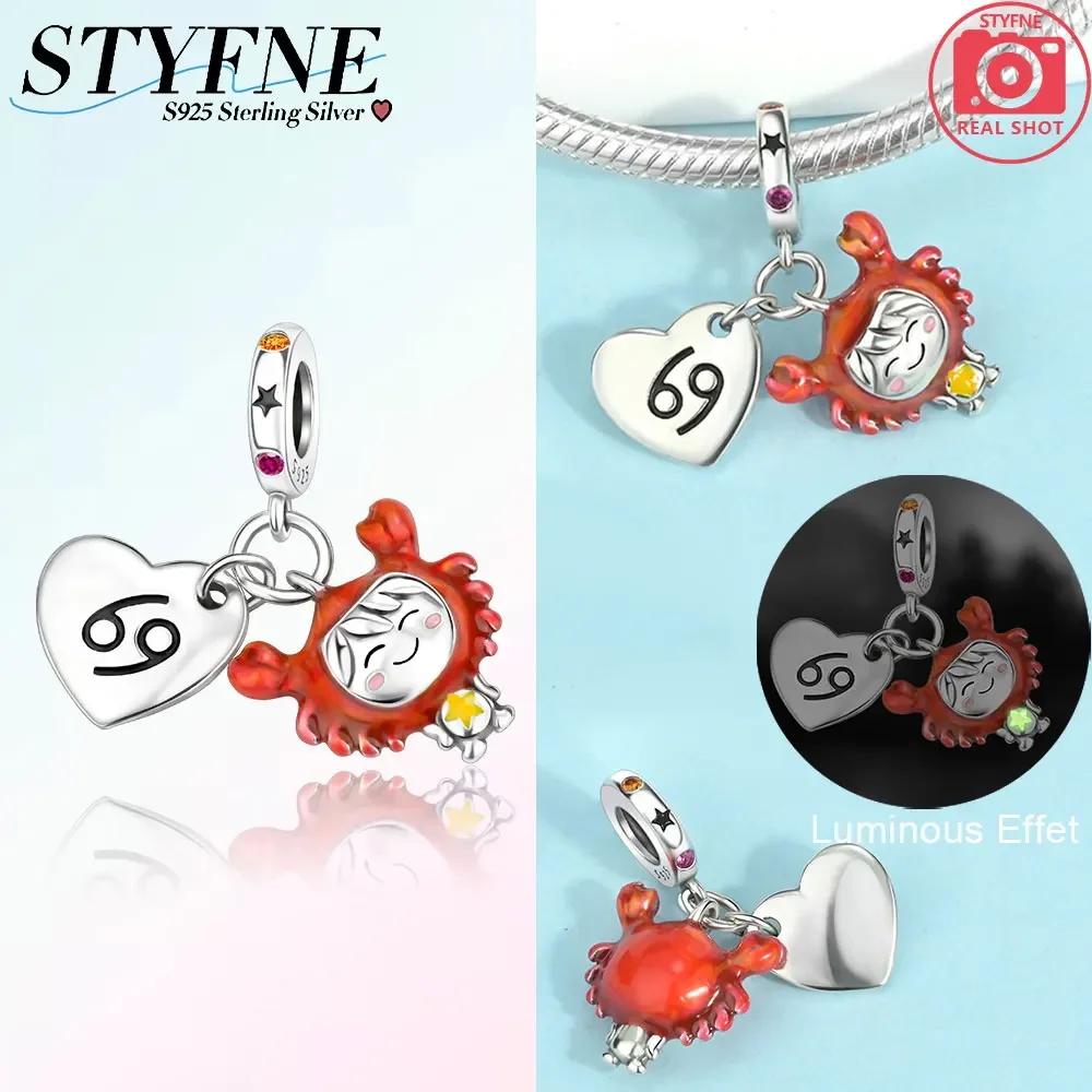 

Copper 12 Months Birthstone Heart-Shaped Beads Charms Fit Original Bracelet Charm Beads Necklace Diy Female Jewelry