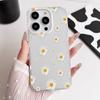 Phone Case For iPhone 17 17Air 16 15 14 13 12 11 Pro Max Simple White Daisy Flowers Transparent Matte Silicone Soft Cover Funda