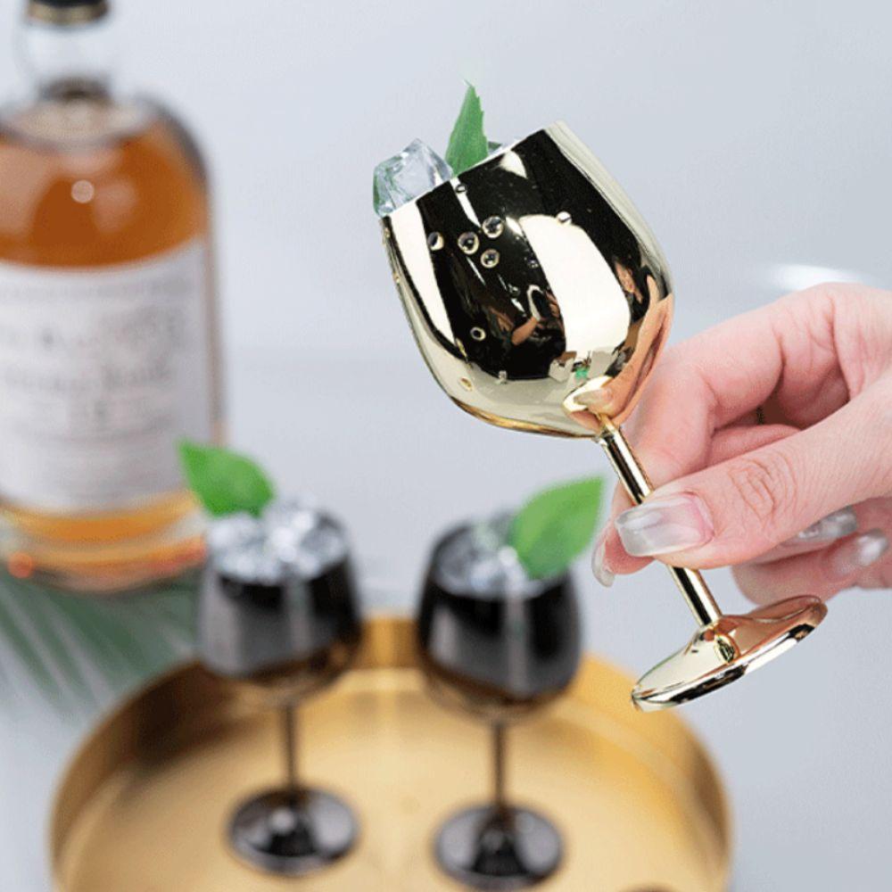 Drop-resistant Mini Stainless Steel Wine Glass 70 ML Tall Cup Durable Cocktail Cup Gift