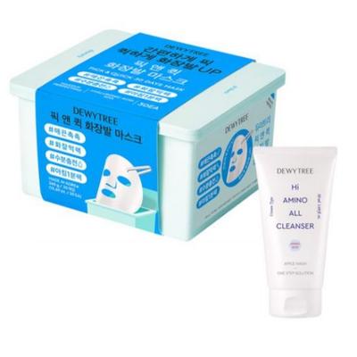Spezial Pick & Quick Make-up-Vorbereitungsmasken-Set – 30 herausziehbare Masken (360g) + Hi Amino Schaumreiniger 50ml