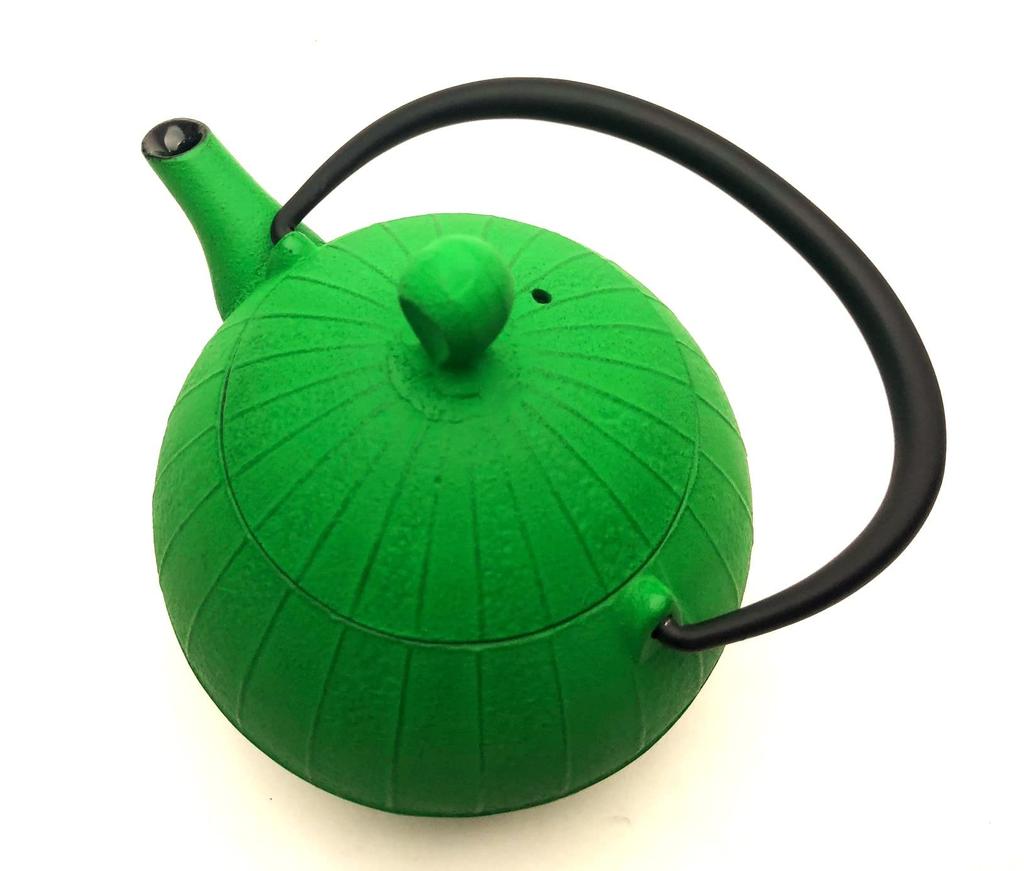Nambu Ironware Teapot: Ichido Teapot Kurumi 0.5L Green W14.5xD11.5xH17.5(cm)