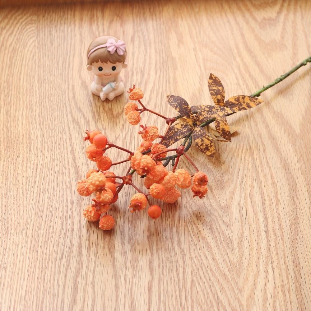 Fruit With Leaves Artificial Pomegranate Branches Wedding Home Decoration