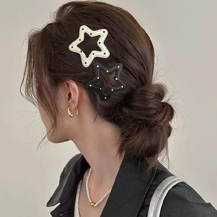 2000s Hair Clip Five-pointed Star Snap Clip Hairpin Teens Girl Hairstyling Tool