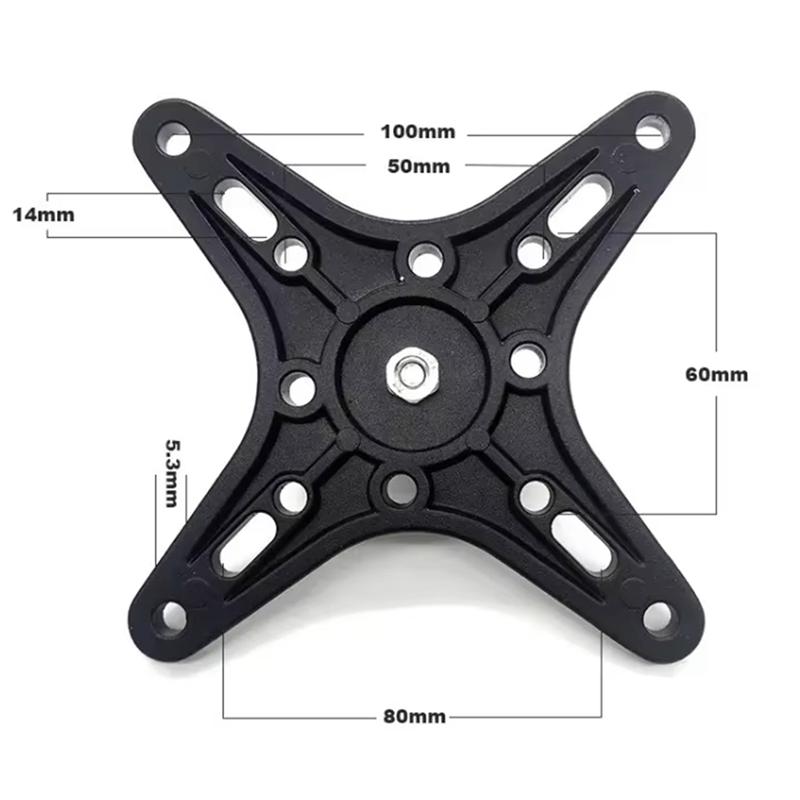 Univerzálny prenosný držiak monitora s adaptérom, doska s guľovou hlavou 1"/1,5" pre 100x100mm 75x75mm, Montáž na nástenné rameno