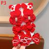 8Pcs/Set Kids Red Bows Hair Clips For Baby Girls Handmade Ribbon Bowknots Hairpins Barrettes  Year Christmas Hair Accessories