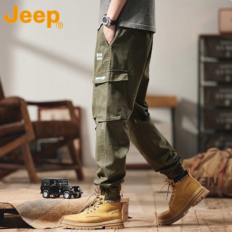 JEEP Men's American Style Heavyweight Loose Fit Cargo Pants