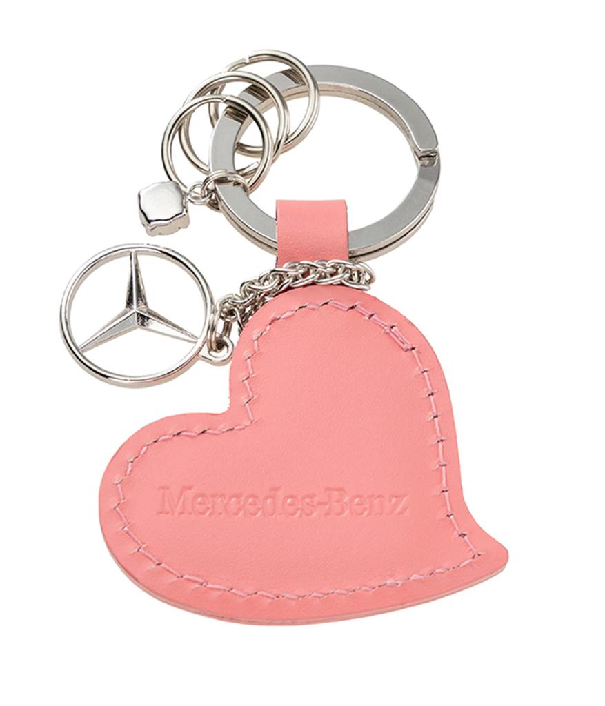 Genuine Heart Key Smooth Pink [Mercedes-Benz Collection] Ring, Leather,