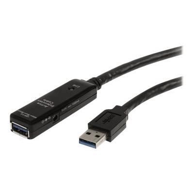 Rallonge USB 3.0 active de 5 m - STARTECH - Adaptateur secteur inclus - Noir