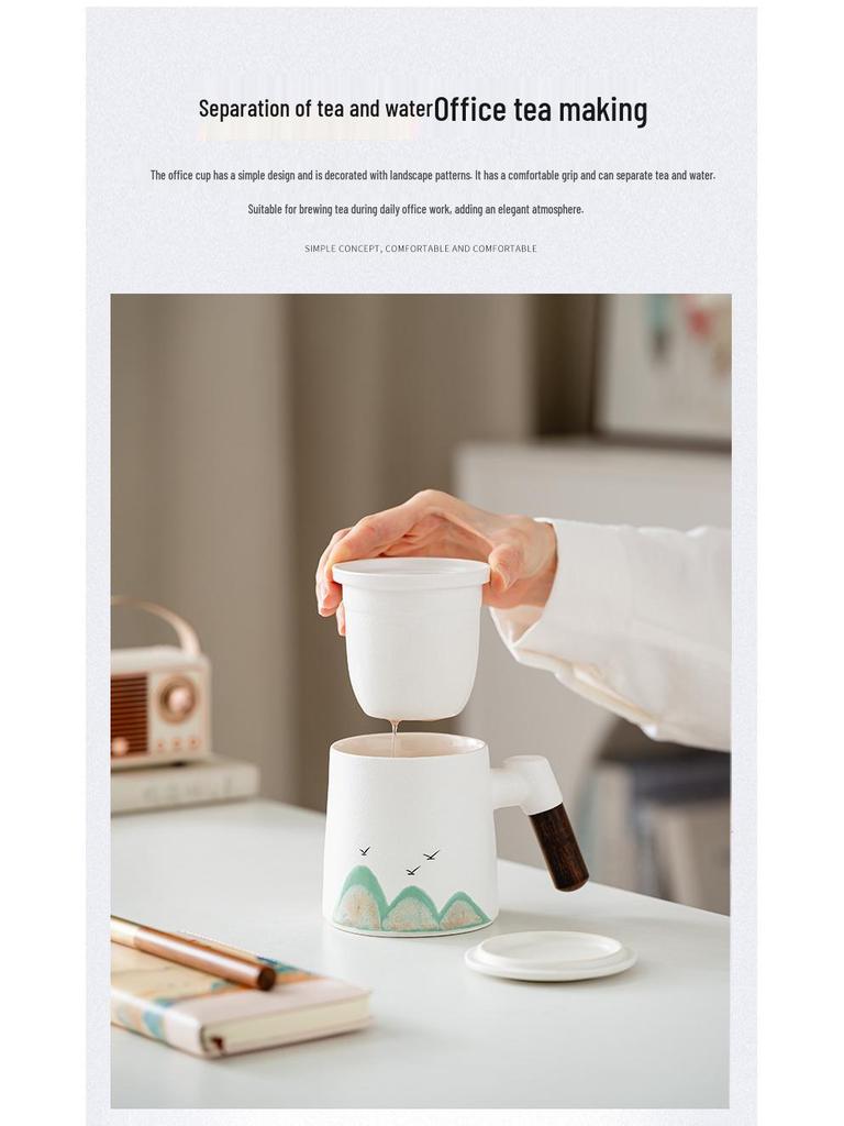 Ceramic Office Mug Set - Employee Souvenir with Logo for Annual Business Meetings and Corporate Gifts