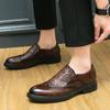 Men's Leather Casual Shoes Brand Comfortable Dress Shoes for Men Slip On Oxfords Shoes Fashion Mocassins Homme Plus Size 38-46
