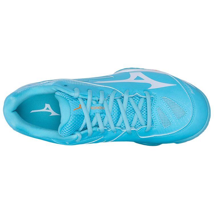 Mizuno Wave Claw 2 Durable Non-Slip Low-Top Badminton Shoes Unisex Shoes Blue White Orange 71GA211011