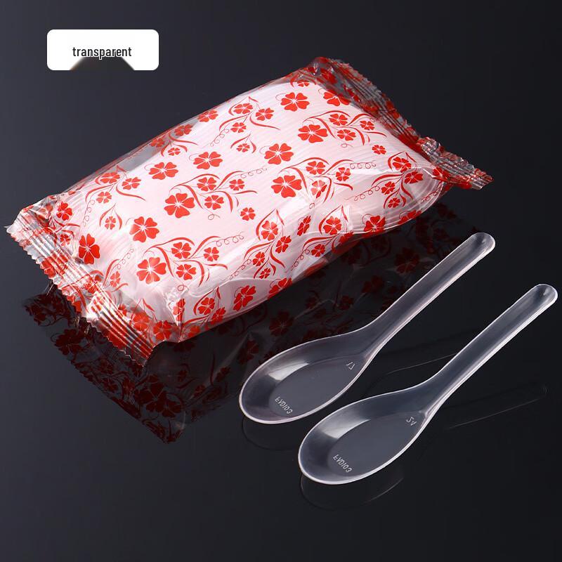 Shixun Thickened Transparent Disposable PP Spoons